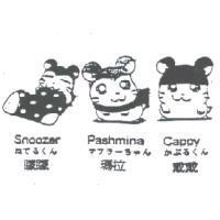 矇矇 Snoozer ねてゐくん 瑪拉 Pashmina マフラ-ちゃん 戴戴 Cappy かぶゐくん及圖
