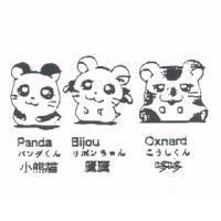 小熊貓 Panda パンダくん麗麗 Bijou リボンちゃん 哆哆 Oxnard こうしくん 及圖