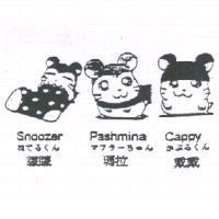 矇矇 Snoozer ねてゐくん 瑪拉 Pashmina マフラ-ちやん 戴戴 Cappy かぶゐくん及圖