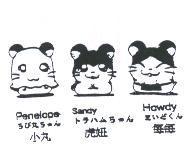 小丸 虎妞 每每 Penelope Sandy Howdy ちび丸ちやん トラハムちやん まいどくん及圖