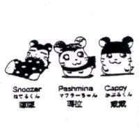 矇矇 Snoozer ねてるくん 瑪拉 Pashmina マフラ-ちゃん 戴戴 Cappy かぶるくん 及圖
