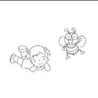 小孩蜜蜂圖