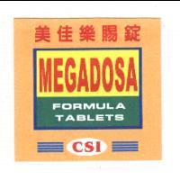 美佳樂賜錠 MEGADOSA FORMULA TABLETS CSI 及圖