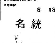 名統
