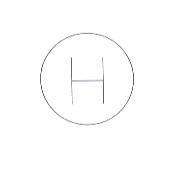 圓圈內置英文字母 H