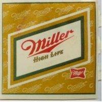 MILLER HIGH LIFECAN LABEL (WITHMILLER SCRIPT BAC