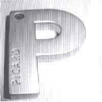 P-device in three-dimensional form with the word PICARD