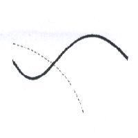 TWO CURVES CROSSED IN ONE POINT LOGO