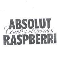 ABSOLUT Country of Sweden RASPBERRI Logo