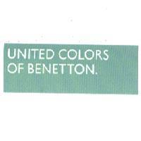 UNITED COLORS OF BENETTON. in a green rectangle