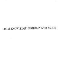 LOCAL KNOWLEDGE, GLOBAL POWER AEGON