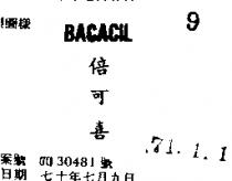 倍可喜 BACACIL