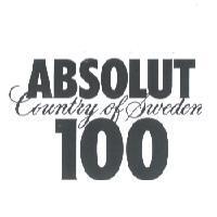 ABSOLUT COUNTRY OF SWEDEN 100 logotype