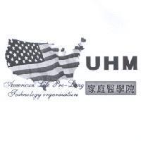 UHM 家庭醫學院及圖及美國國旗圖 American Life Pro-Long Technology organization