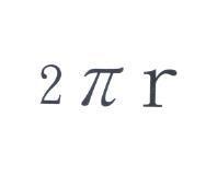 2 π r