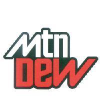 MTN DEW in Stylized letters 2008; stacked horizontal
