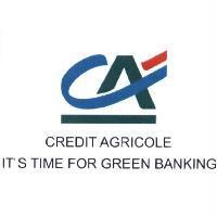 CA logo & CREDIT AGRICOLE IT'S TIME FOR GREEN BANKING