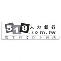 518.com.tw 人力銀行 數字科技旗下網站