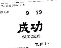 成功 SUCCESS