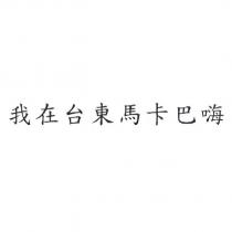 我在台東馬卡巴嗨