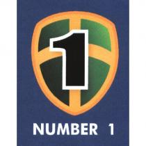 NUMBER 1 及數字 1 盾牌圖案