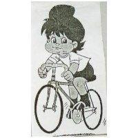 男孩騎單車圖