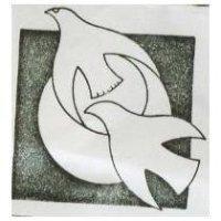 雙鳥競飛圖