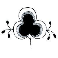 Blue Fluted Mega-Horizontal Flower Design