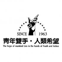 青年雙手 人類希望 The hope of mankind Lies in the hands of Youth and Action 及圖