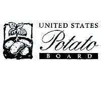 UNITED STATES Potato BOARD W/Rectangle & Designs of Potatoes & Leaves in Rectangle to Left of Words