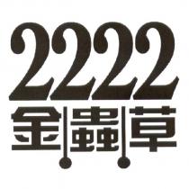 金蟲草 2222 & Gold Cordyceps in Chinese Characters in Black/White