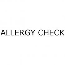 ALLERGY CHECK