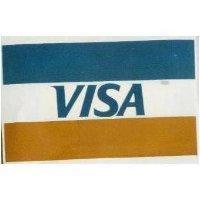 BLUE,WHITE & GOLD BANDS DESIGN WITH VISA