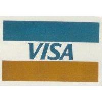 Blue, White & Gold Bands Design with VISA