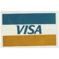 Blue, White & Gold Bands Design with VISA