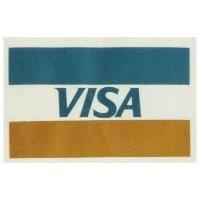 Blue, White & Gold Bands Design with VISA