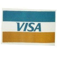 Blue, White & Gold Bands Design with VISA