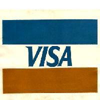 Blue,White & Gold Bands Design With VISA
