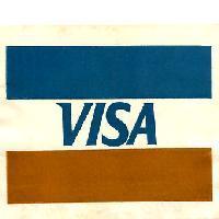 BLUE, WHITE GOLD BANDS DESIGN WITH VISA 