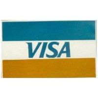 BLUE, WHITE GOLD BANDS DESIGN WITH VISA 
