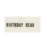 BIRTHDAY BEAR 