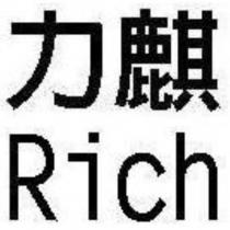 力麒 Rich 橫式設計字