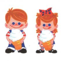 小男孩與小女孩圖
