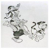 小丑猴狗圖形 (墨色)