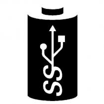 Black Battery Design with Superspeed Trident Logo