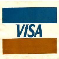 Blue,White & Gold Bands Design With VISA