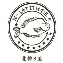 北緯 8 度 N-LATITUDE 8 ° 及圖