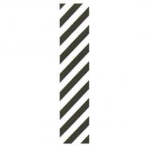 Vertical rectangle diagonal stripes logo