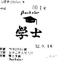 學士及圖 BACHELOR 