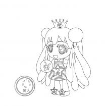 小美人正面及圓形圖